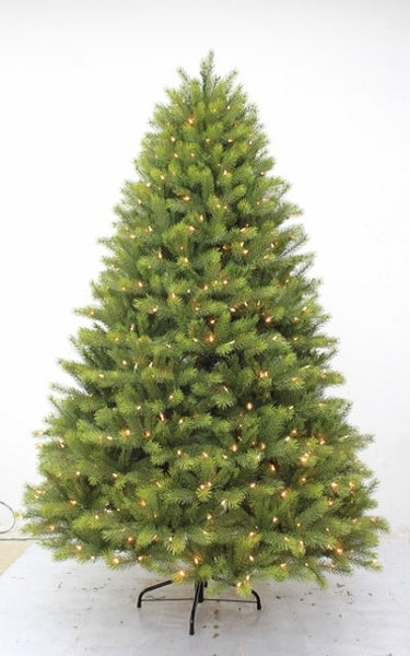 7.5 ft darien fir artificial christmas tree pre lit clear lights 