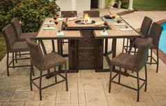 FREMONT FIRE TOWER 9 PIECE SET - Fire Table and 8 Stools
