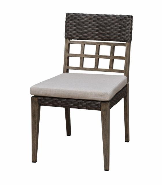 alfresco home cedarbrook aluminum wicker dining side chair