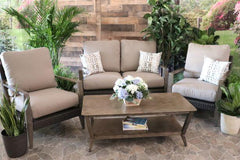 CEDARBROOK 4 PIECE SEATING SET -  Love Seat, 2 Club Chairs and Coffee Table