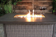 KENNET 5 PIECE SEATING SET - Gas Fire Pit and 4 Swivel Rockers