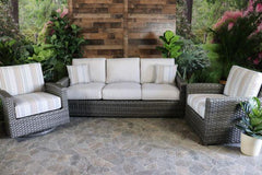 BISCAYNE 3 PIECE SEATING SET - Sofa, Club Chair, and Swivel Glider