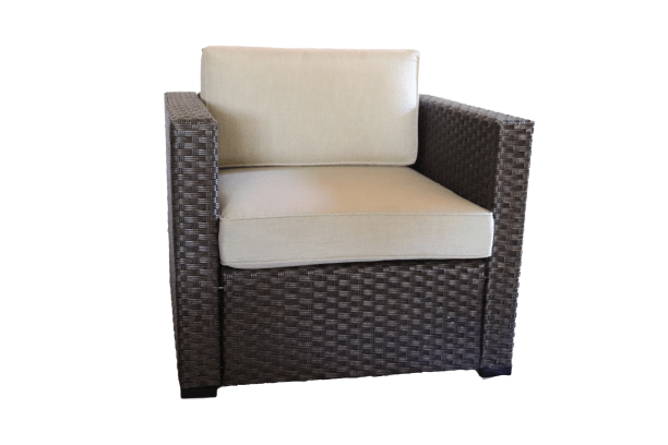 glenhaven home and garden portofino wicker outdoor seating club chair front