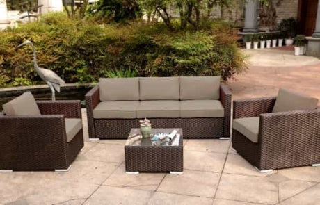 glenhaven home and garden portofino wicker outdoor deep seating 