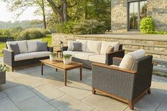 CORAL 3 PIECE SEATING SET - Love Seat and 2 Swivel Rockers