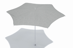 TUUCI 10' Hexagon Ocean Master M1 Crescent Umbrella - Polished Titanium