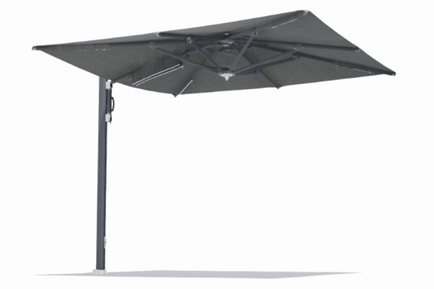 Tuuci Ocean Master Max Cantilever Square Powder Coated Graphite Marine Stingray Canopy Side