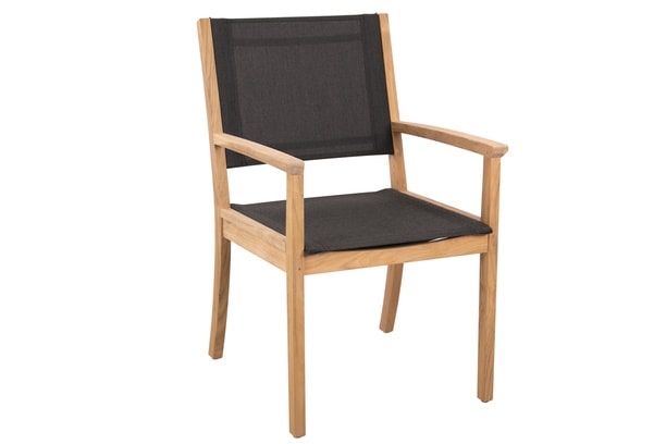Anchorage Outdoor Patio Dining Arm Chair Sling Teak