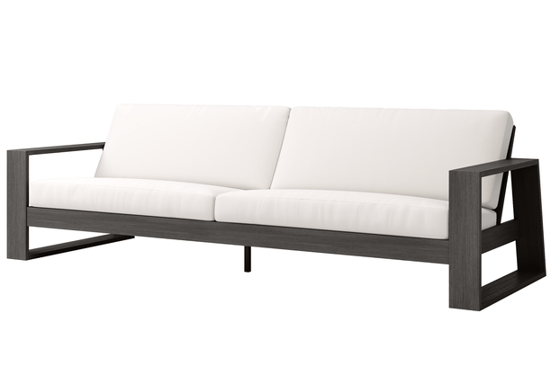 Ebel Novara Aluminum Outdoor Patio Furniture Seating XL Sofa Front