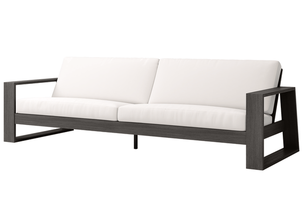 Ebel Novara Aluminum Outdoor Patio Furniture Seating XL Sofa Front