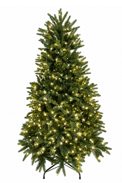 Artificial Christmas tree 6 foot life like tree with 3MM dual lit LED lights that are multi-function in color or clear on this Stonington Tree