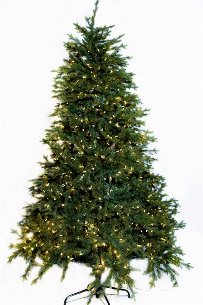 Artificial Christmas tree Life like LED 3mm White and Multi colored Lights with remote control balsam branch