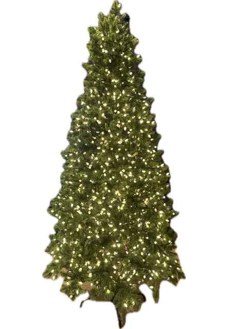 Artificial Christmas Tree PVC C4 Bubble Light Dual Lit Multi Function White Version Slim