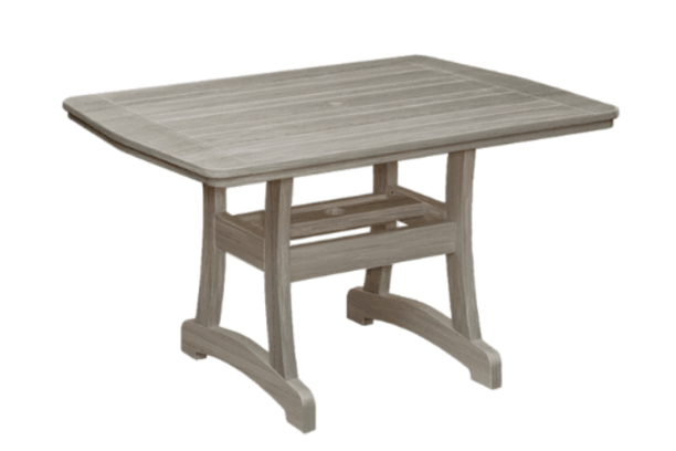 Casual Comfort Bayshore 84 inch Outdoor Patio Dining Table Weathered Birch Polymer