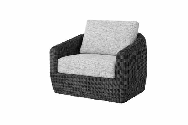 Ebel Boulevard Club Chair Eco Weave Coal Outdoor Patio Seating