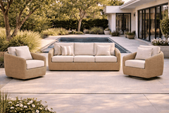BOULEVARD 3 PIECE SEATING SET - Sofa, Club Chair and Swivel Chair - Coal