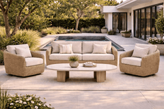 BOULEVARD 3 PIECE SEATING SET - XL Sofa, Club Chair and Swivel Chair- Coal
