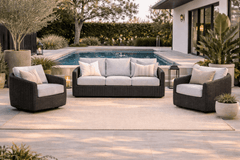 BOULEVARD 3 PIECE SEATING SET - Sofa and 2 Club Chairs - Barley