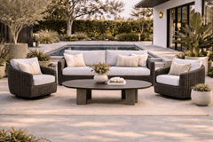 BOULEVARD 3 PIECE SEATING SET - Sofa, Club Chair and Swivel Chair - Barley