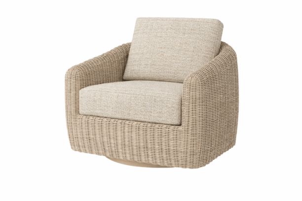 Ebel Boulevard Swivel Rocker Eco Weave Barley Outdoor Patio Seating