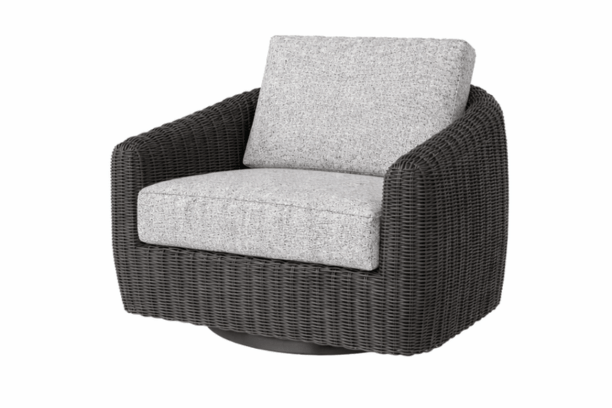 Ebel Boulevard Swivel Rocker Eco Weave Coal Outdoor Patio Seating