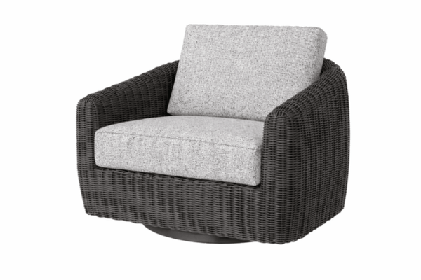 Ebel Boulevard Swivel Rocker Eco Weave Coal Outdoor Patio Seating