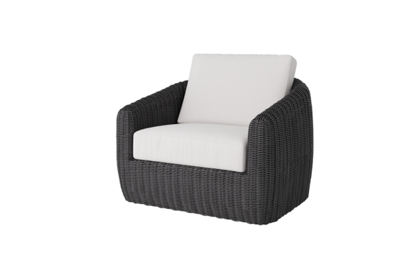Ebel Boulevard all weather wicker outdoor patio seating club chair in coal