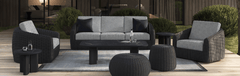 BOULEVARD 3 PIECE SEATING SET - Sofa and 2 Club Chairs - Barley