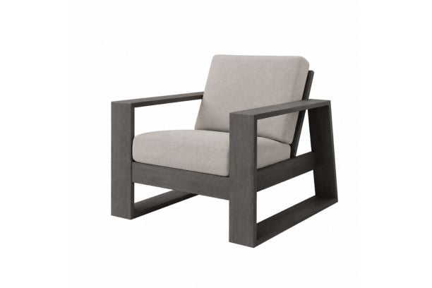 Ebel Novara Outdoor Aluminum Patio Furniture Club Chair Smoke Finish