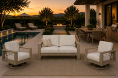 Novara Love Seat - Flax