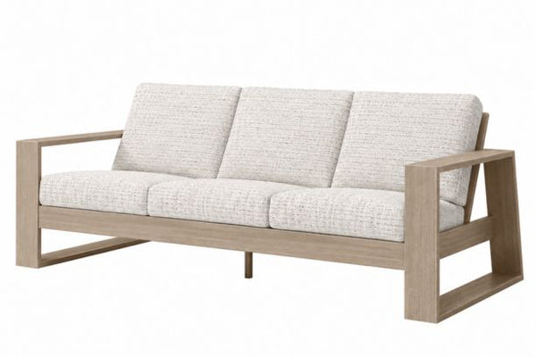Ebel Novara Outdoor Aluminum Sofa Flax Finish