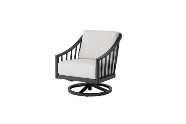 Ebel Palazzo Aluminum Swivel Chair Onyx