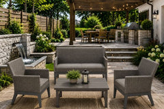 SIENA 4 PIECE SEATING SET - Love Seat, 2 Club Chairs and Coffee Table