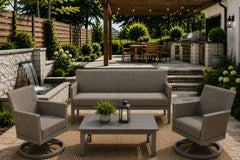 SIENA 4 PIECE SEATING SET - Sofa, 2 Swivel Chairs and Coffee Table
