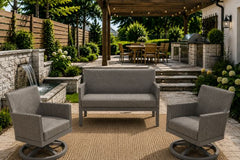 SIENA 3 PIECE SEATING SET - Love Seat and 2 Swivel Chairs