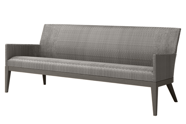 Ebel Siena Outdoor Patio Furniture Seating Aluminum All Weather Wicker Sofa Front Fog Smoke