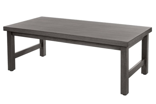 Ebel Siena Outdoor Patio Furniture Seating Aluminum Coffee Table Trevi Smoke Front