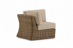 Erwin and Sons Miramar All Weather Wicker Outdoor Patio Seating Sectional Corner Seat with Sunbrella Cushions