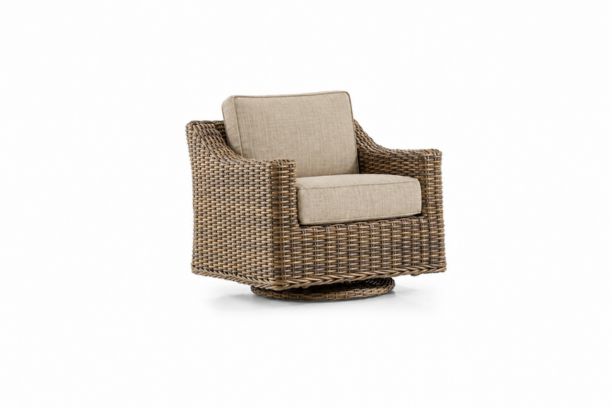 Erwin and Sons Miramar All Weather Wicker Swivel Rocker with Sunbrella Cushions
