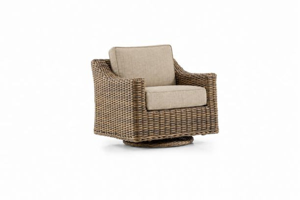 Erwin and Sons Miramar All Weather Wicker Swivel Rocker with Sunbrella Cushions