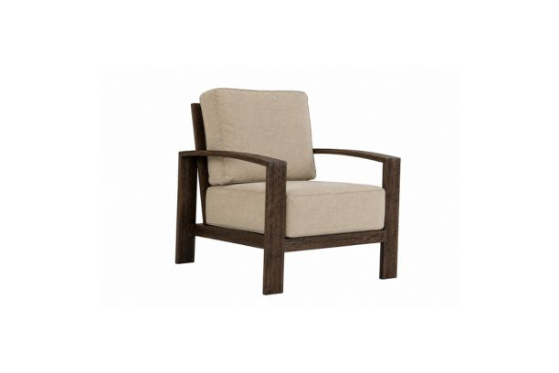 Patio Renaissance Prestige Casual Trellis Aluminum Outdoor Patio Furniture Club Chair with Sunbrella Cushions