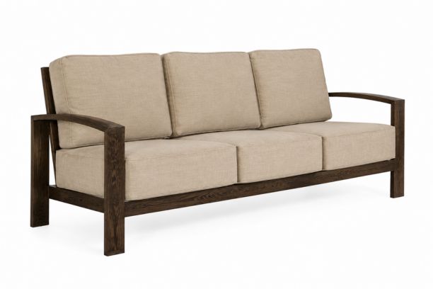 Patio Renaissance Prestige Casual Trellis Aluminum Outdoor Patio Furniture Sofa with Sunbrella Cushions