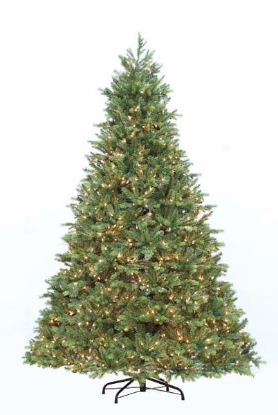 9 ft rutland fir artificial christmas tree prelit with clear led lights