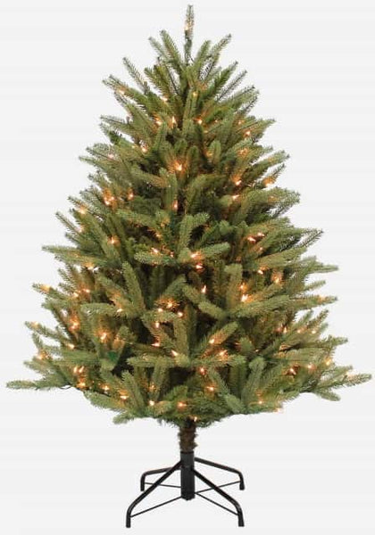 4-5 ft crestwood fir artifical christmas tree pre lit with clear lights