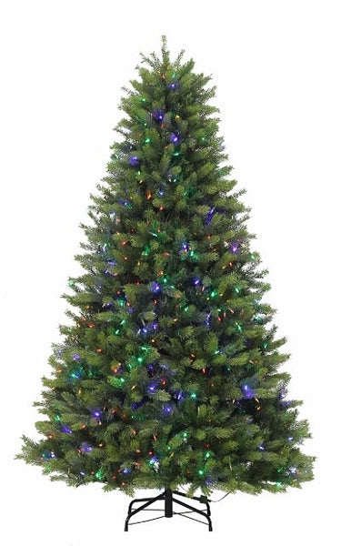 7.5 ft lisbon fir led multi lights artificial christmas tree