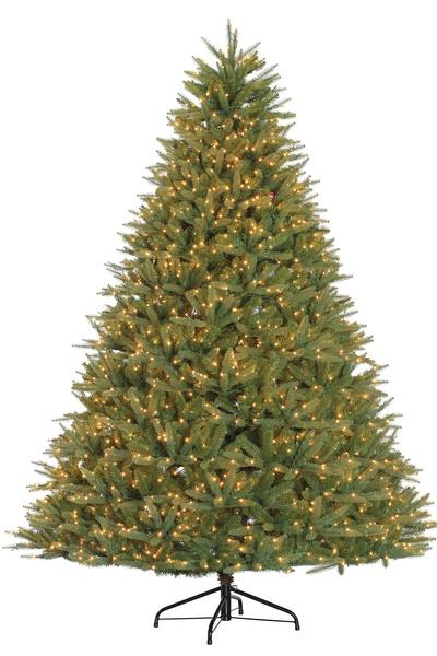 7.5 ft artificial christmas tree hartsdale fir led quick connect hinged puleo