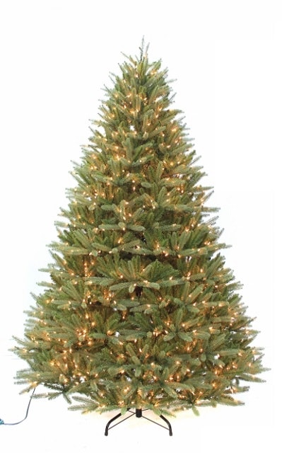 9 foot crestwood fir artificial christmas tree pre lit clear lights