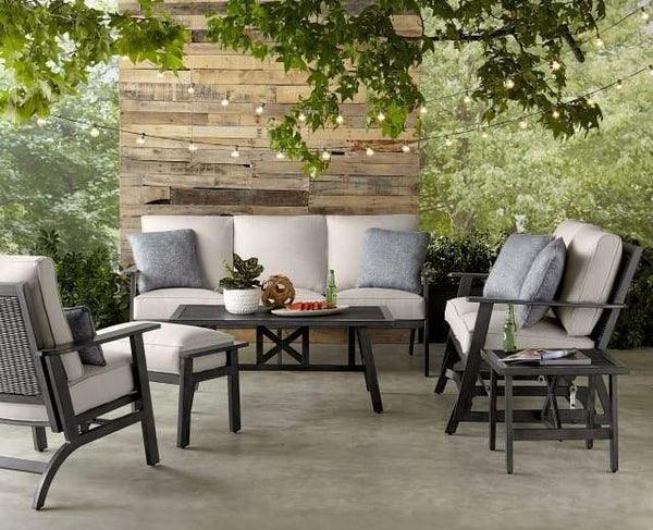 Agio Addison Outdoor Aluminum Seating Sofa Loveseat Coffee Table