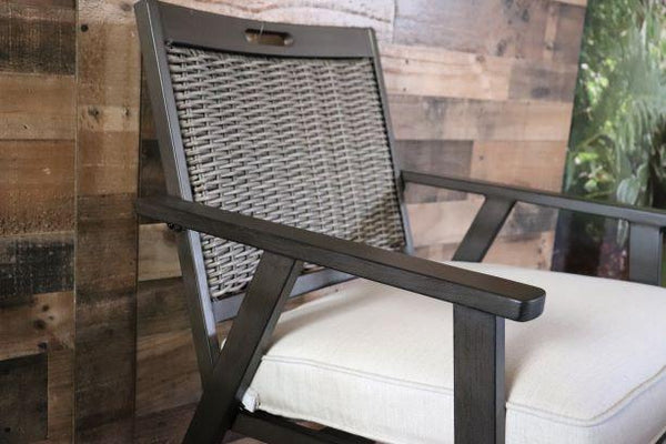 Agio Addison Aluminum Ps Wood Wicker Cayman Patio Outdoor Dining Chair Cushion Outdura