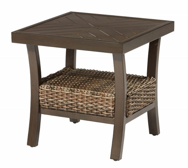 Agio Trenton Aluminum Outdoor End Table Tahoe